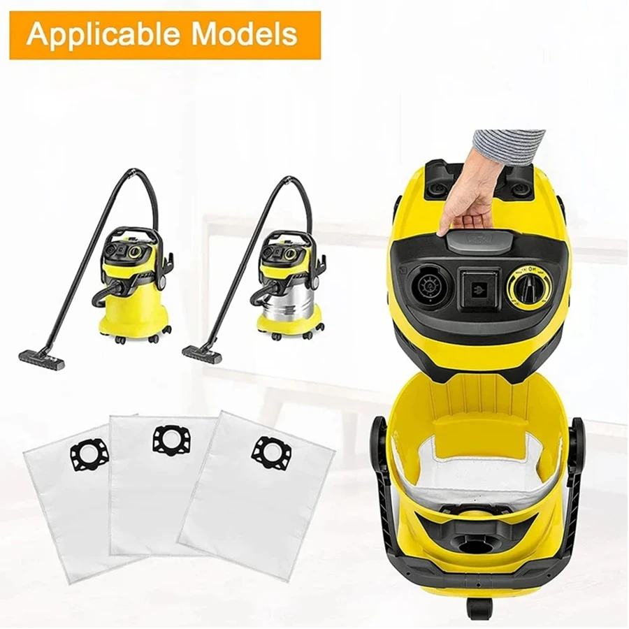 For Karcher MV4 MV5 MV6 WD4 WD5 WD6 Vacuum Cleaner Wet & Dry Fully automatic sweeping and dragging integrated Dust Bag Accessory