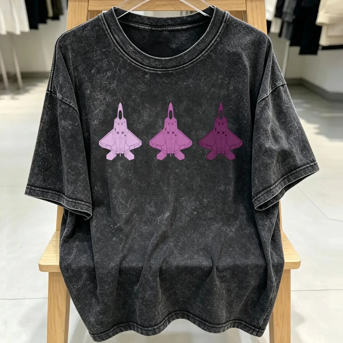 washed T Shirt F22 F 22 Raptor USAF Aviation Military Fighter Jet Stealth Airshow long or short sleeves vintage Washed Stylish