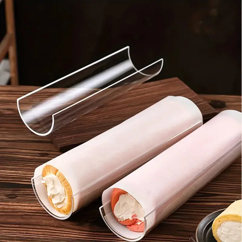 

Cake Roll Shaping Artifact Mold Swiss Roll Chubby Roll Refrigerated Holder Transparent Acrylic Baking Tool
