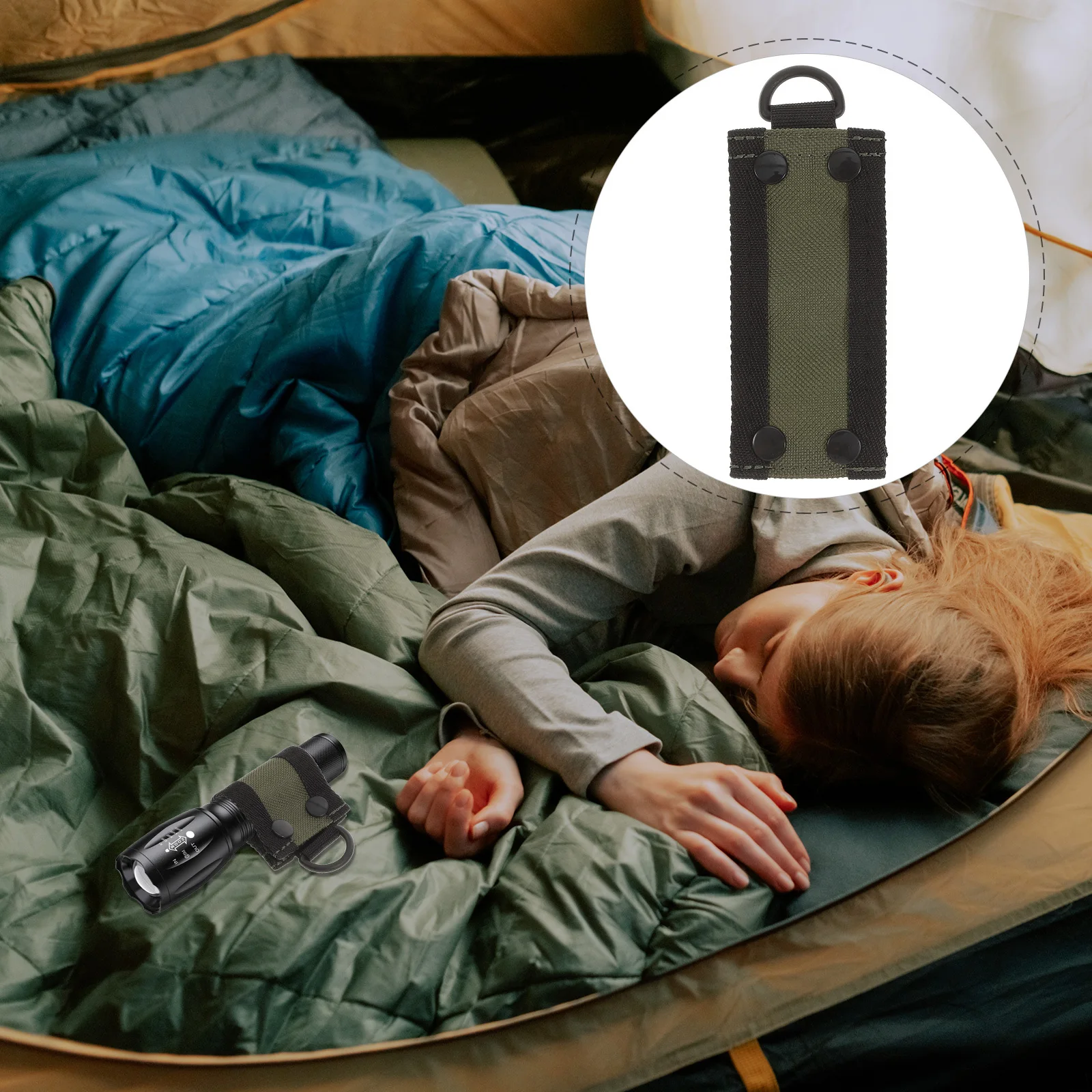 

Oxford Cloth Flashlight Cover Detachable Protective Holder for Outdoor Camping Hiking Torch Gear Portable Storage