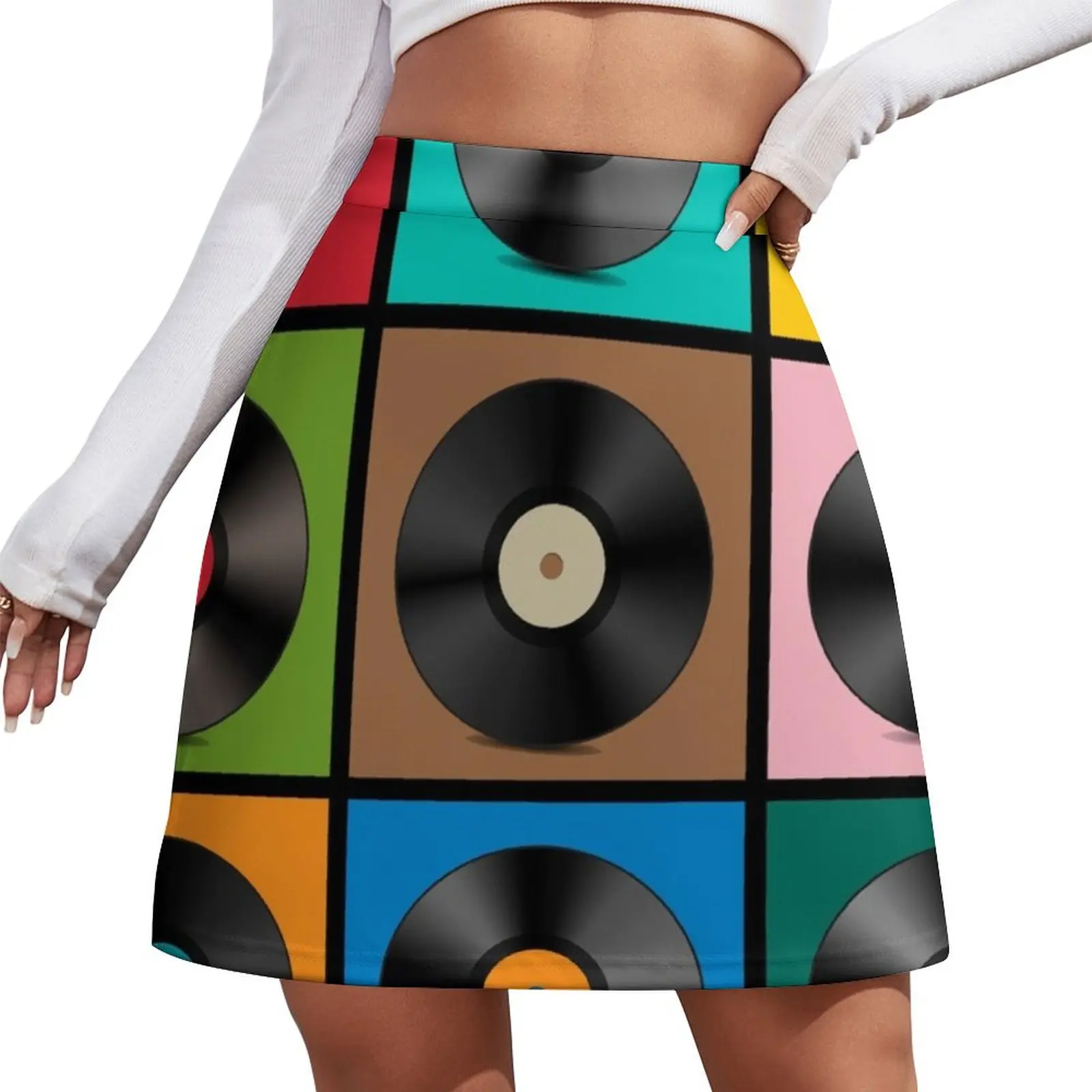 

Виниловая юбка-коллаж, корейская летняя одежда, роскошные вечерние платья, юбки для женщин 2026, милая юбка 2026