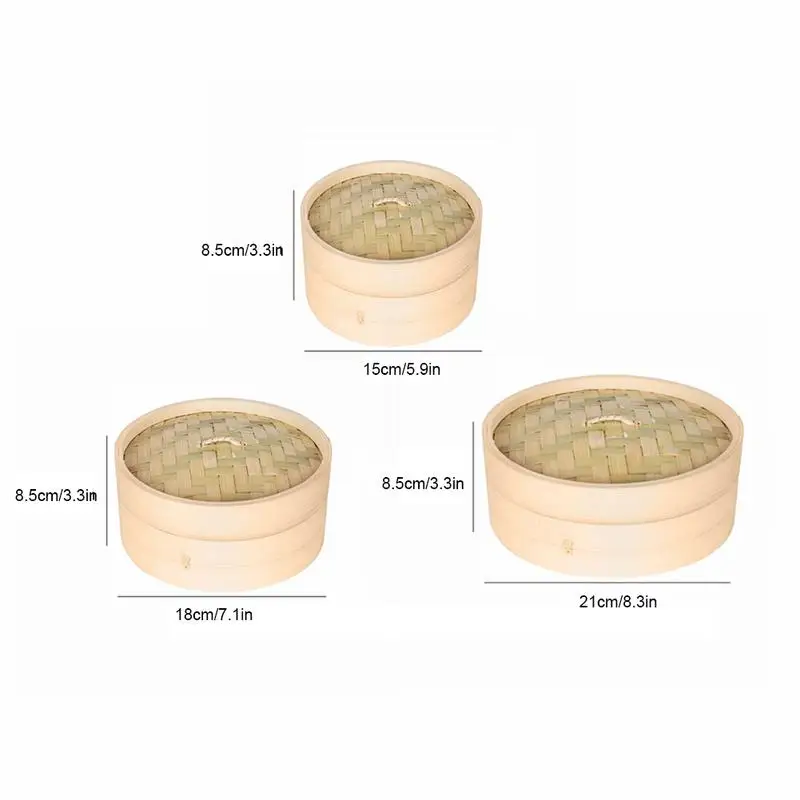 Bamboo Steamer Home Wooden Bamboo Steamer Dumpling Steamers Cooking Bao Buns Steamer Basket Kitchen Cooking Tools Cage