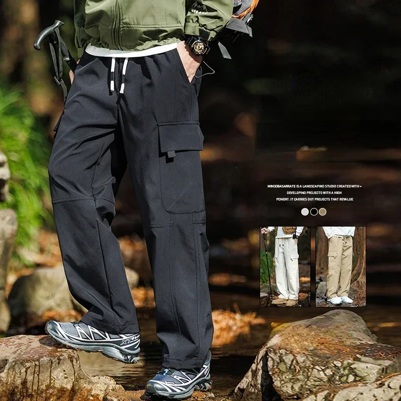 

Workwear Pants for Men's Autumn Winter Loose Fitting Leggings Trendy and Handsome Harlan Pants Spring Youth Cropped Casual Pants
