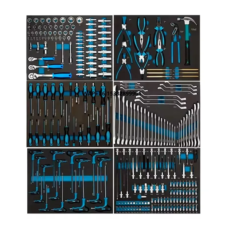 

273PCS Auto Repair CR-V Tool Sets Filled in EVA Foam Trays for Garage Workshop Professional Hand Tools Kit