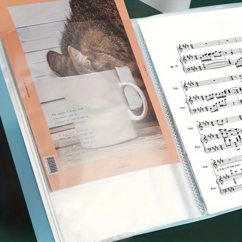 1pc A4 Transparent Plastic File Folder, Multi-Page Data Bag Office Study Document Case Durable Layered Insert Archive