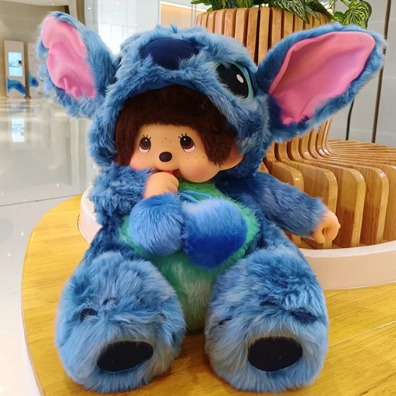 45cm Disney Cute Plush Doll Toys Linabell Strawberry Bear Stilch Dumbo Soft Stuffed Cross Dressing Plush Dolls Gifts