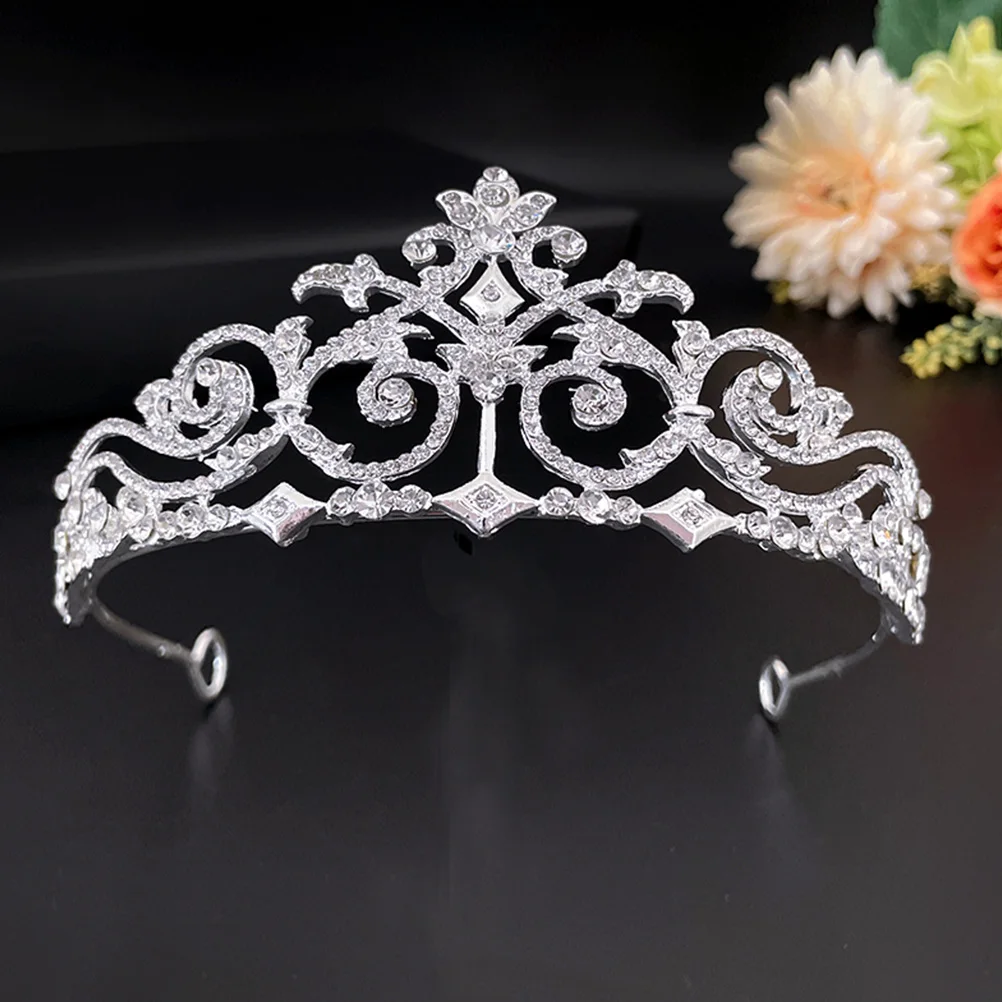 

Elegant Rhinestone Wedding for Women Girls Zinc Alloy Lightweight Headpiece Comfortable Hair Accessories Party