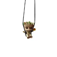 Anime Figure Marvel Groot Car Ornament Mini Doll Flowerpot Aromatherapy Box Toy Cute Action Doll Christmas Children's Toy Gifts