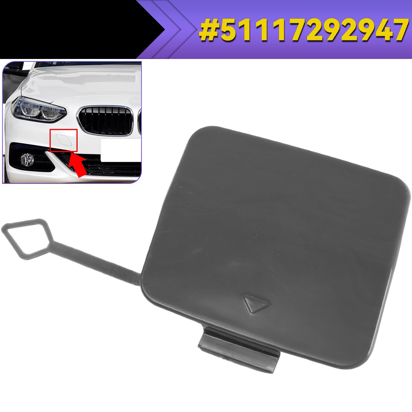 51117292947 Car Front Bumper Front Tow Hook Cover Cap For BMW 1 Series F20 F21 116i 118i 120i 125i 2011-2014 Auto Accessories