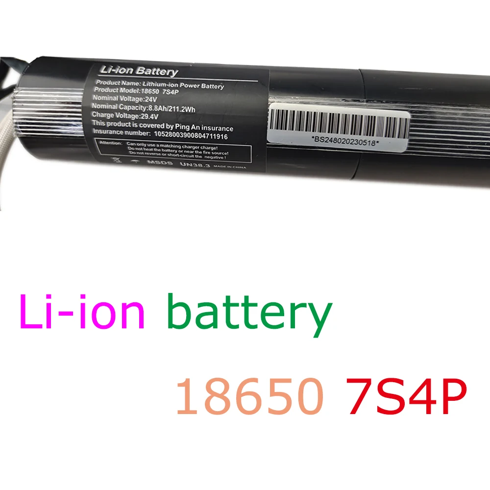 100% New 24V 4.4/6.6/8.8/10.4ah 18650 Lithium Battery Pack With BMS For Carbon Fiber Scooter