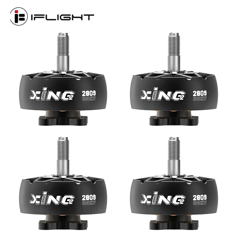 IFlight XING2 2809 1250KV/ 800KV Brushless Motor W/ 5mm Titanium Alloy Shaft Compatible 7-8inch Propeller 4-6S for RC FPV Drone