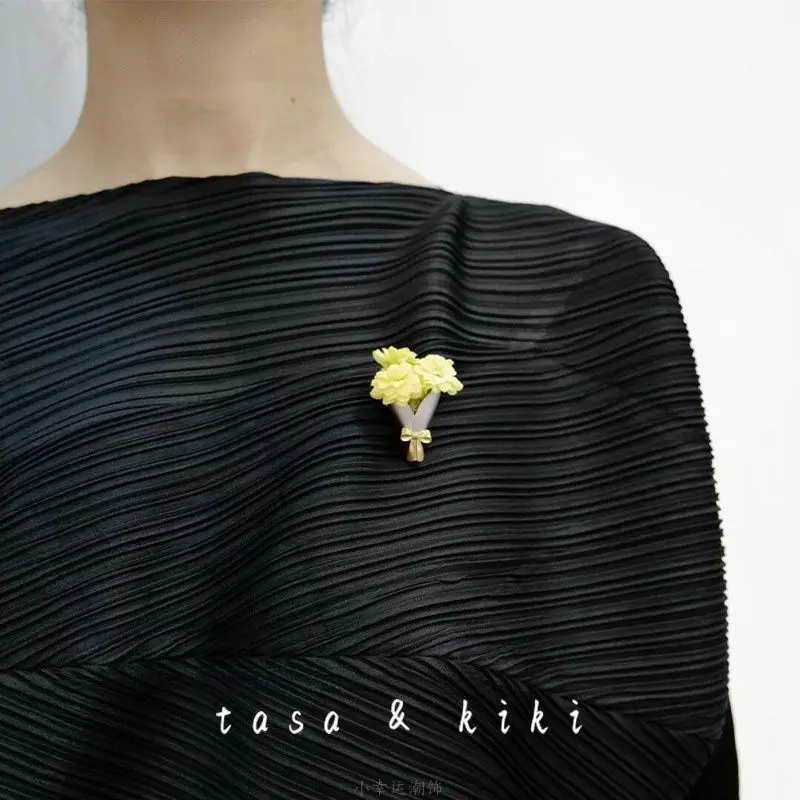 

2026 New Design Romantic Floral Brooch DIY Detachable Flower Bouquet Corsage Retro Literary Clothing Pin Jewelry Gift