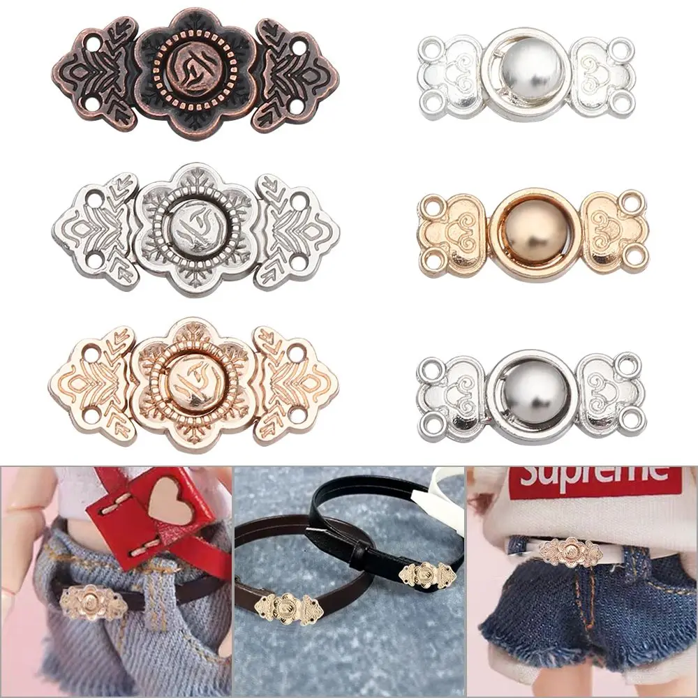 5/10Pcs Mini Retro Buckles Handmade Coat Button DIY Making 1/6 Dolls Clothes Craft Buckles Doll Clothing Sewing Accessories