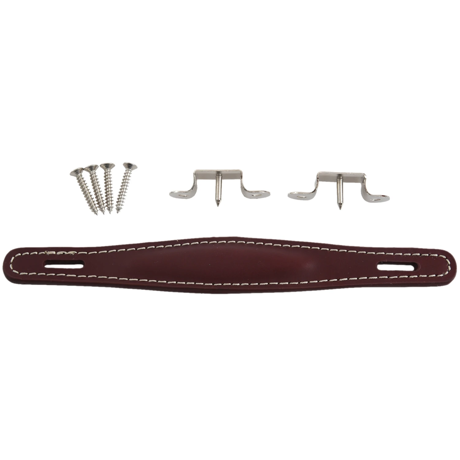 Pure Vintage Amplifier Handle - Brown, Stitched Leather