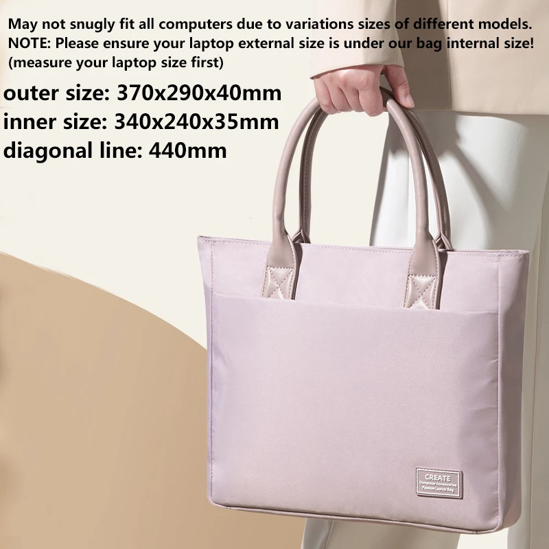 Laptop Bag for Women 13 14 Inch Business Computer Work Tote Handbag Briefcase for MacBook Air 13.6 Pro 14.2 Huawei Dell ASUS HP