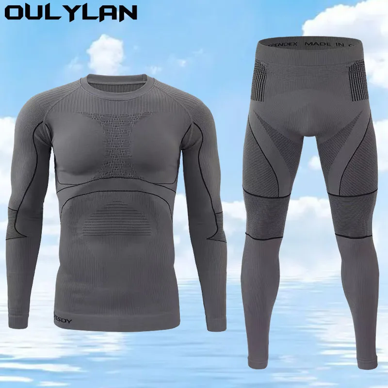 Outdoor Sort Suit Quick Dry Ski Thermal Underwear For Men Male Thermo Clothes Compression Set Thermal Tights Winter Leggings