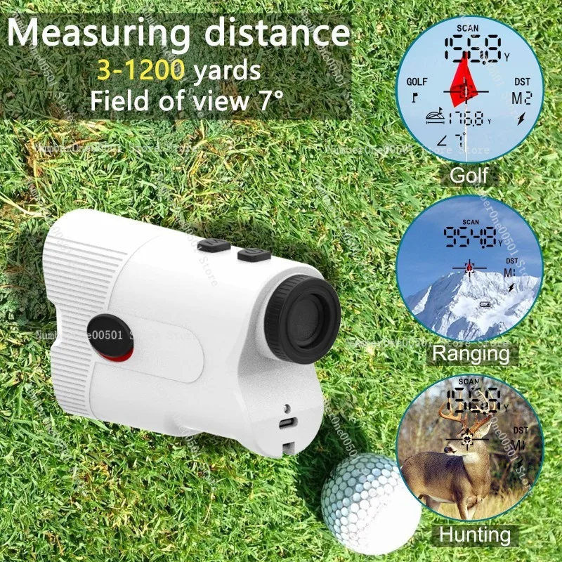 1200Y Range Finder With Slope Compensation Flagpole Lock Vibration Magnetic Charging