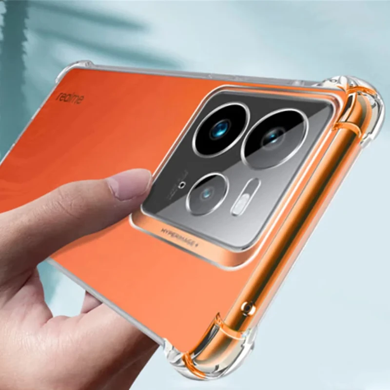 Airbag Stoßfest TPU Fall für Realme GT 7 Pro 6 6T Neo 3 3T GT 2 Neo 2T Hinweis 50 Schutzhülle Klar Capa Fundas Coque