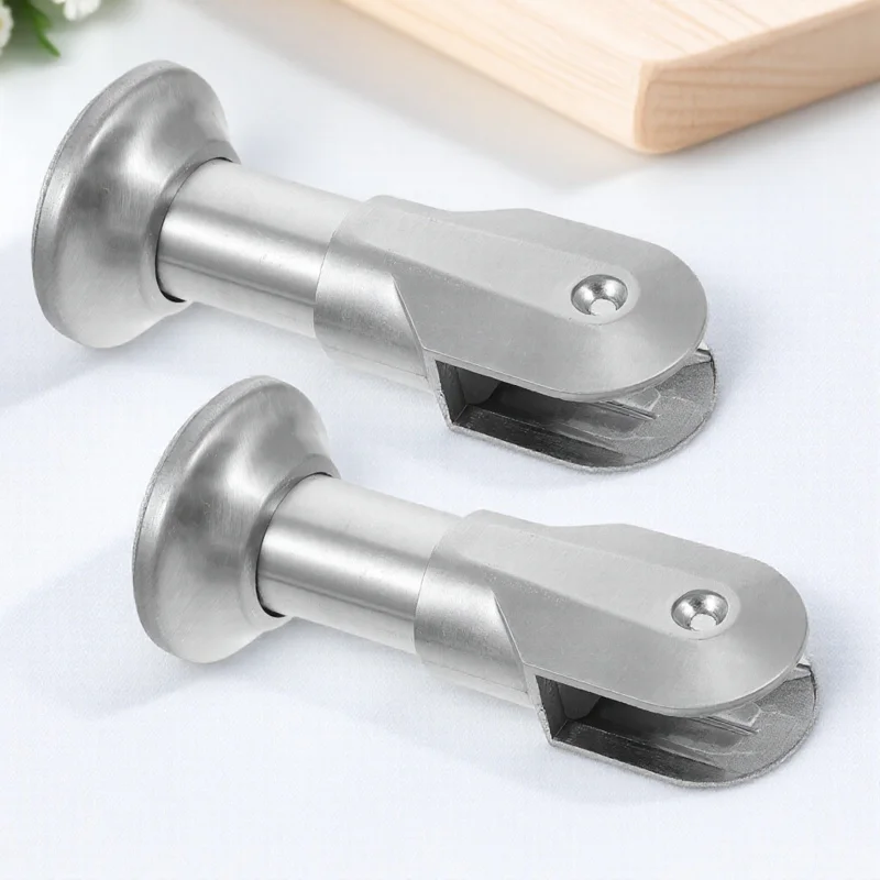 

2Pcs Toilet Partition Feet Stainless Steel Restroom Support Stable Thick Structure Anti-Scratch Wear Resistant Bathroom