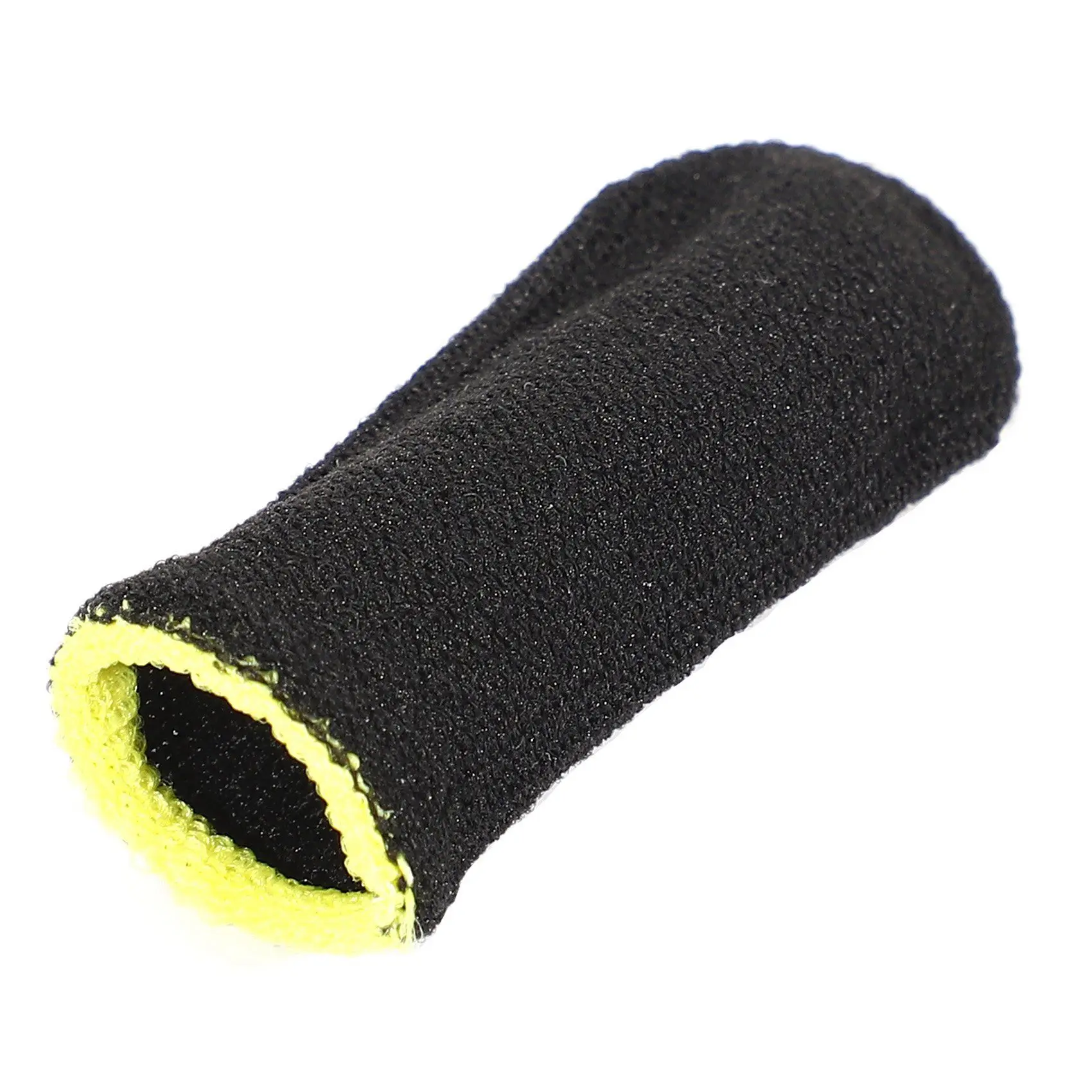 AA84 18-Pin คาร์บอนไฟเบอร์ปลอกนิ้วสําหรับ PUBG Mobile เกมกดหน้าจอปลอกนิ้วสีดําและสีเหลือง (44 ชิ้น)