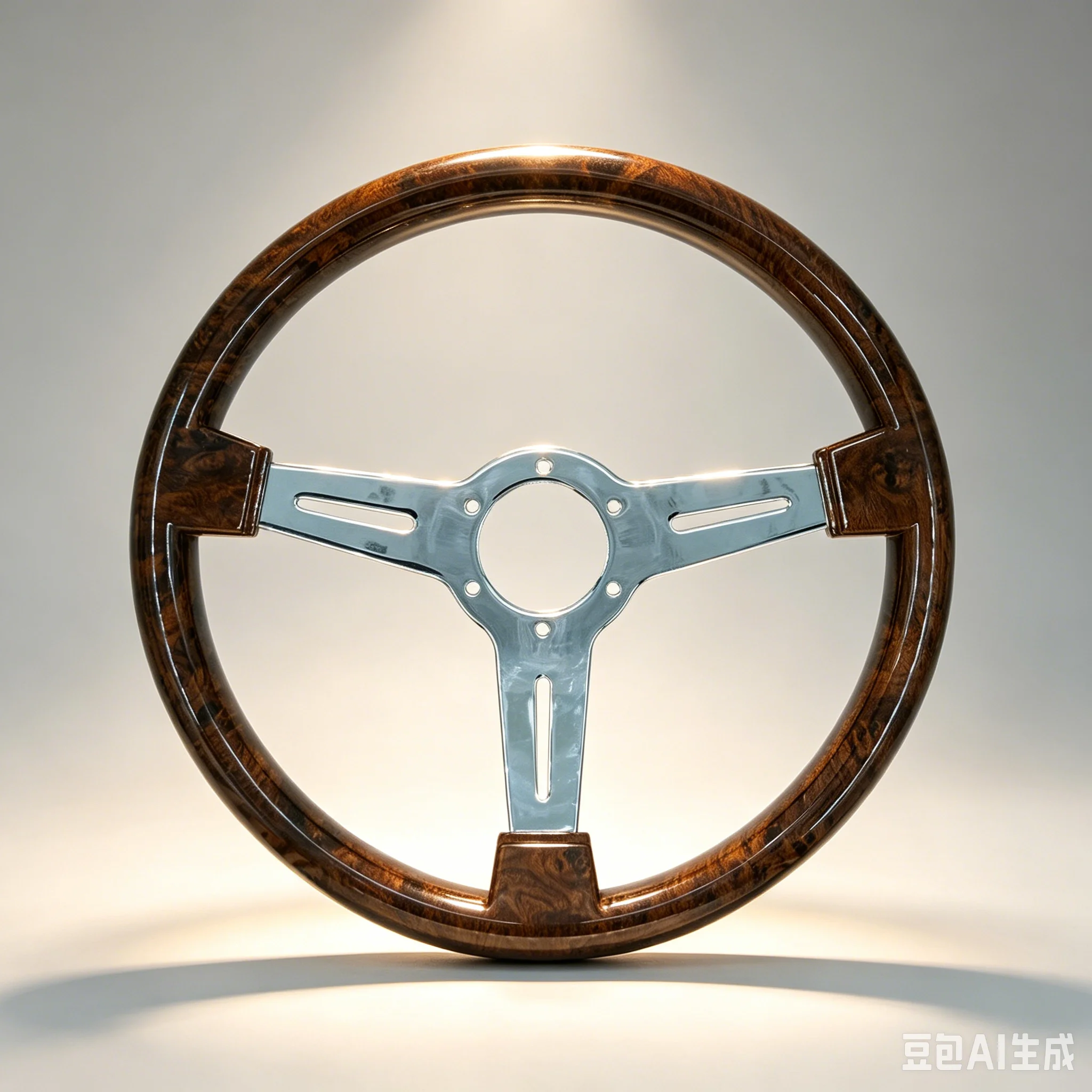 Car Accessories Racing - Setir Kayu Vintage 350mm Serat Kayu