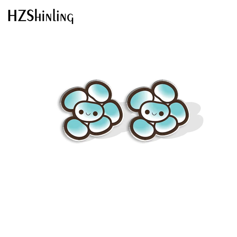 2023 New Bacteria Virus Stud Earring Microbe Germ Acrylic Resin Earrings Epoxy Handmade Jewelry Gifts Friends