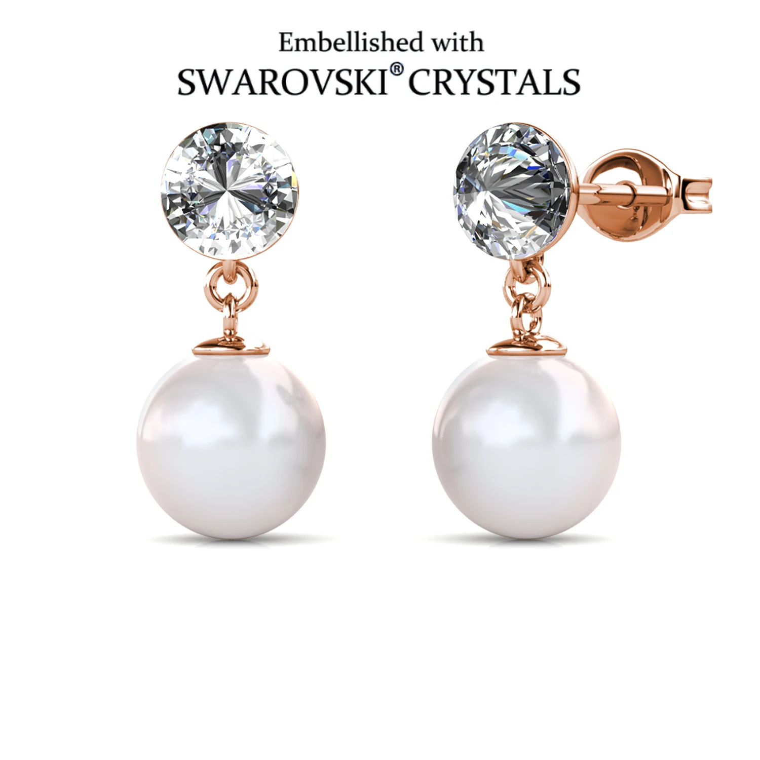 

Daisini Серьги-капли с кристаллами и жемчугом и кристаллами Сваровски, модные украшения, женские модные повседневные вечерние элегантные украшения