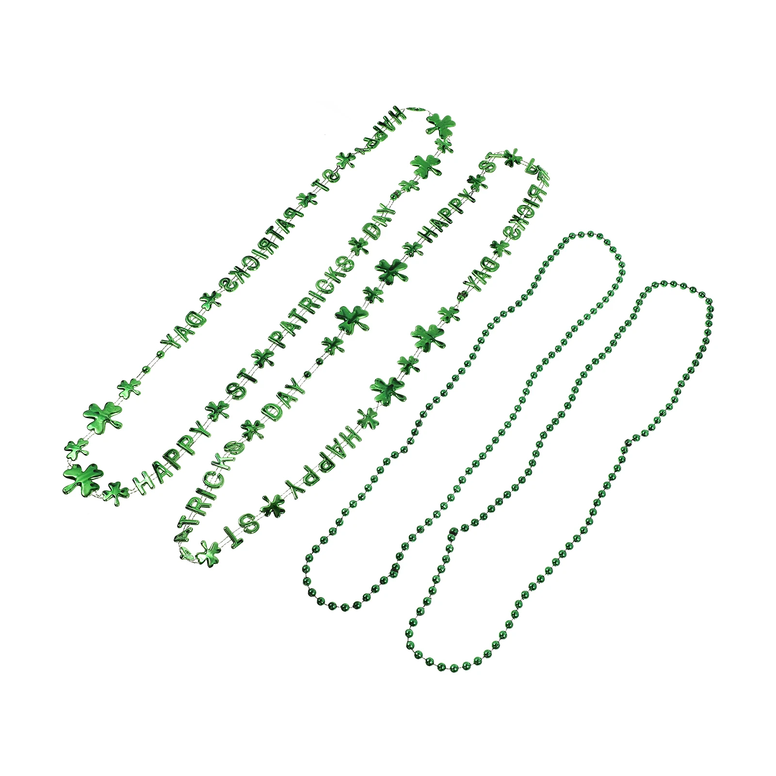 4 peças decorar colar de trevo decorações do dia de São Patrício colares de plástico