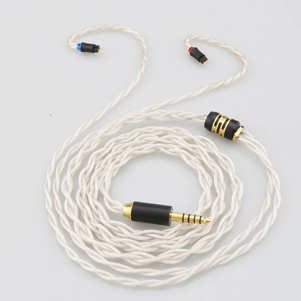 Кабель для обновления наушников 1,2 м, золото, серебро, плаладия, медь, усовершенствованный элемент, гибридный кабель MMCX/QDC/0,78 2-контактный для EDX Pro ZSN CRA ZE