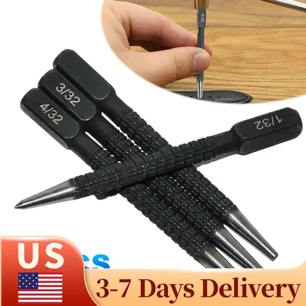 Herramienta multiusos de metal para marcar madera, punzón de centrado, localizador de clavos y juego de punzones para plástico, madera y metal.