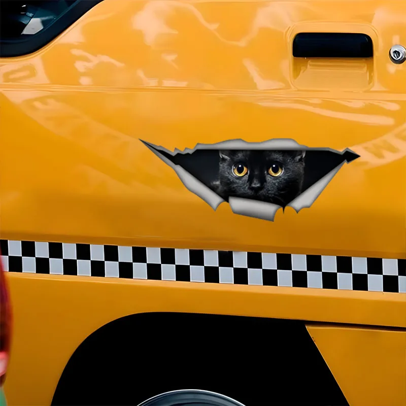DK576# Cute Black Cat Car Decals Bumper Window Animal Stickers Car Accessories Waterproof Vinyl Material