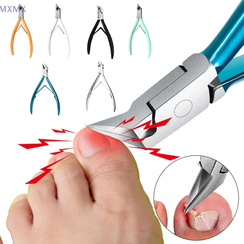 Nail Cutter Cuticle Nippers Thick Ingrown Toenail Scissors Dead Skin Removal Nail Clipper Stainless Steel Pedicure Tool