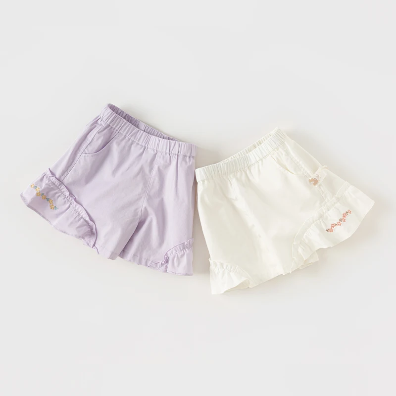 Dave Bella Children Shorts 2024 New Summer Girls Baby Thin Cool Fashion Casual Cute Loose Shorts Sport Seaside DB2240568