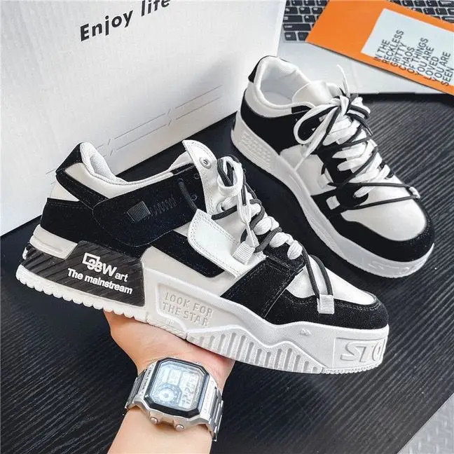 

Men‘s Sneakers Fashion Skateboard Shoes Lace Up Platform Trainers Outdoor Casual Shoes for Men Vulcanized Shoes Tenis Masculino