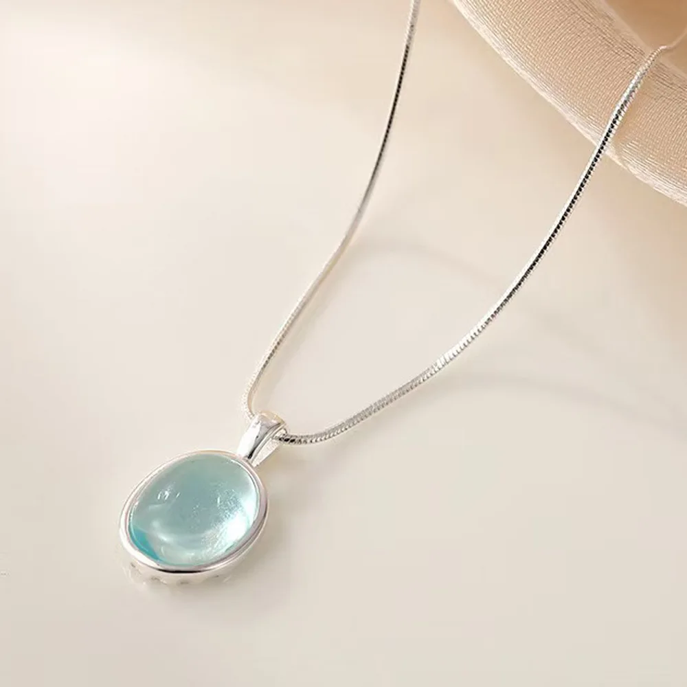 

Элегантный овальный драгоценный камень из натурального агата, женское колье-колье, женское модное ювелирное изделие, подарки