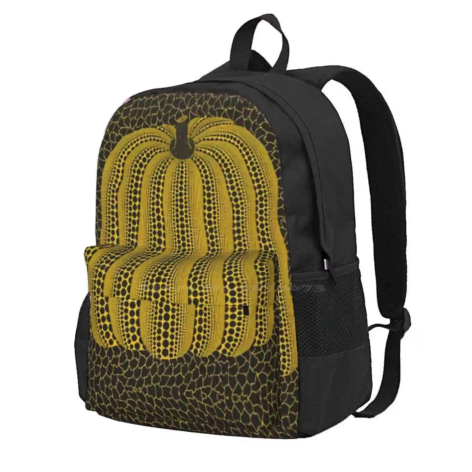 Yellow Pumpkin Hot Sale Schoolbag Backpack Fashion Bags Yayoi Kusama Dots Yayoi Kusama Exhibition Yayoi Kusama Pumpkin Floral