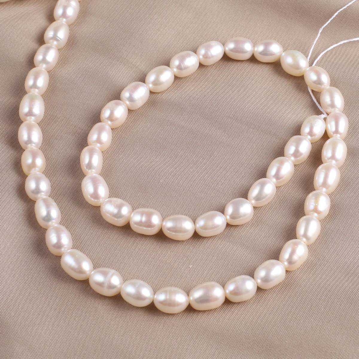 AAA 100% Natural Freshwater Pearl White Rice Shape Beads For Jewelry Making DIY Bracelet Necklace Accessories 6-7mm 36CM