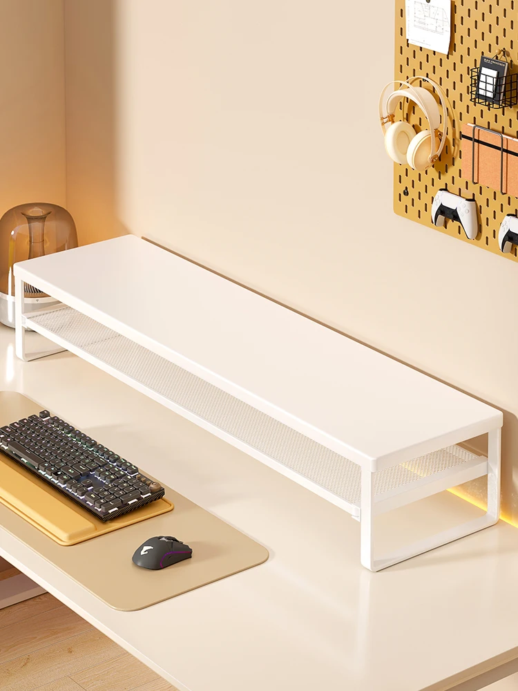 e-sports-room-computer-riser-desktop-organizer-display-stand-base-support-extended-notebook-holder-simple-design-metal-shelf