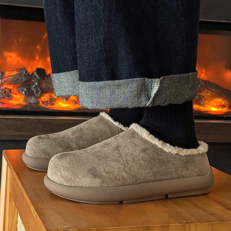 รองเท้าแตะแบบสวมสำหรับผู้ชาย ไซส์ใหญ่ 45 46 รองเท้าบูทหิมะ รองเท้าโลฟเฟอร์ รองเท้าลำลองแบบเปิดส้น รองเท้าสไลด์ รองเท้าแตะแบบสวม