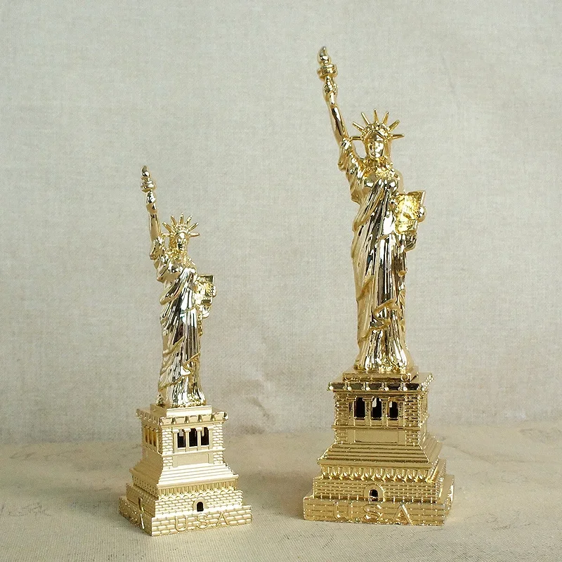 Statue of Liberty Metal Ornaments - Iconic American Architecture Metal Crafts Creative Home Crafts in Multiple Sizes