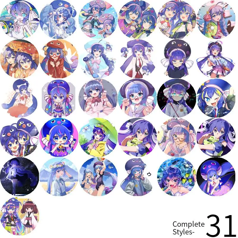 Otomachi Una Game Anime Character Soft Button Badge Brooch anchor Peripherals Pin Personalized Customize DIY Jewelry Metal view 3