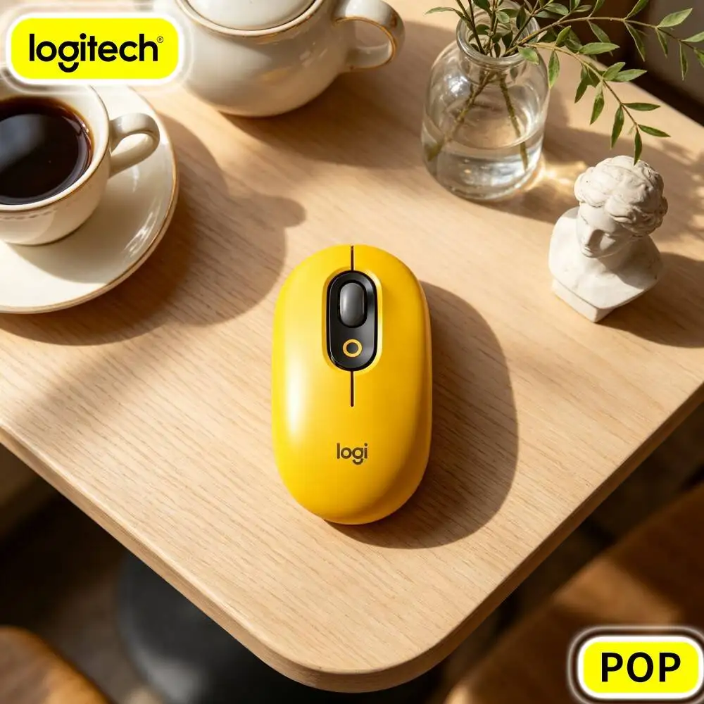 Compact Slim Wireless Mouse Logitech M350 POP Silent Operation For Notebook PC Mac Office Home Daily Work