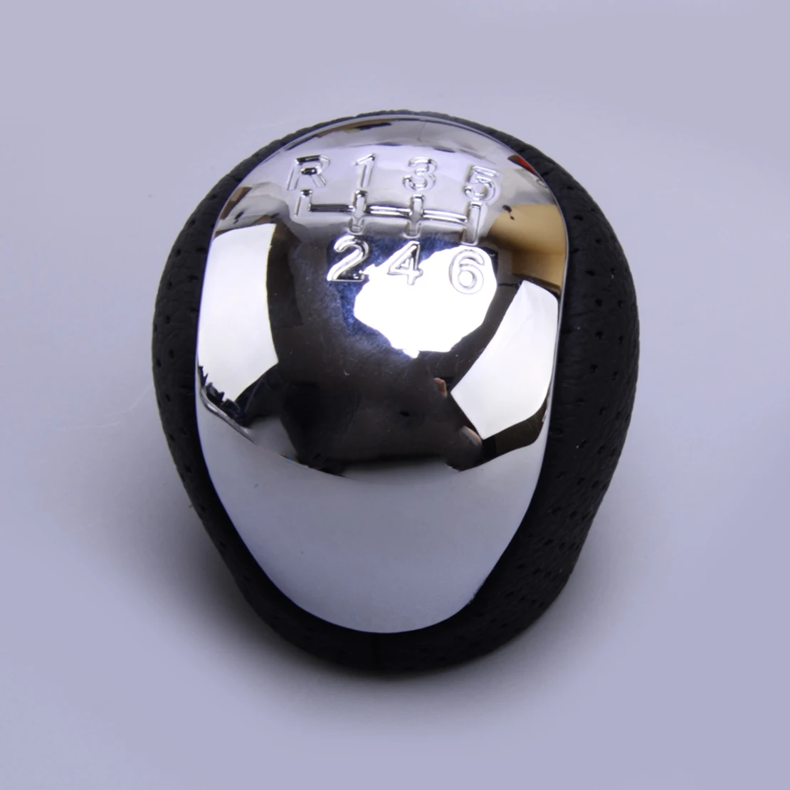 

6 Speed Gear Shift Knob Head Fit for Hyundai I30 IX35 D7N9 Black With Chrome Style Cap