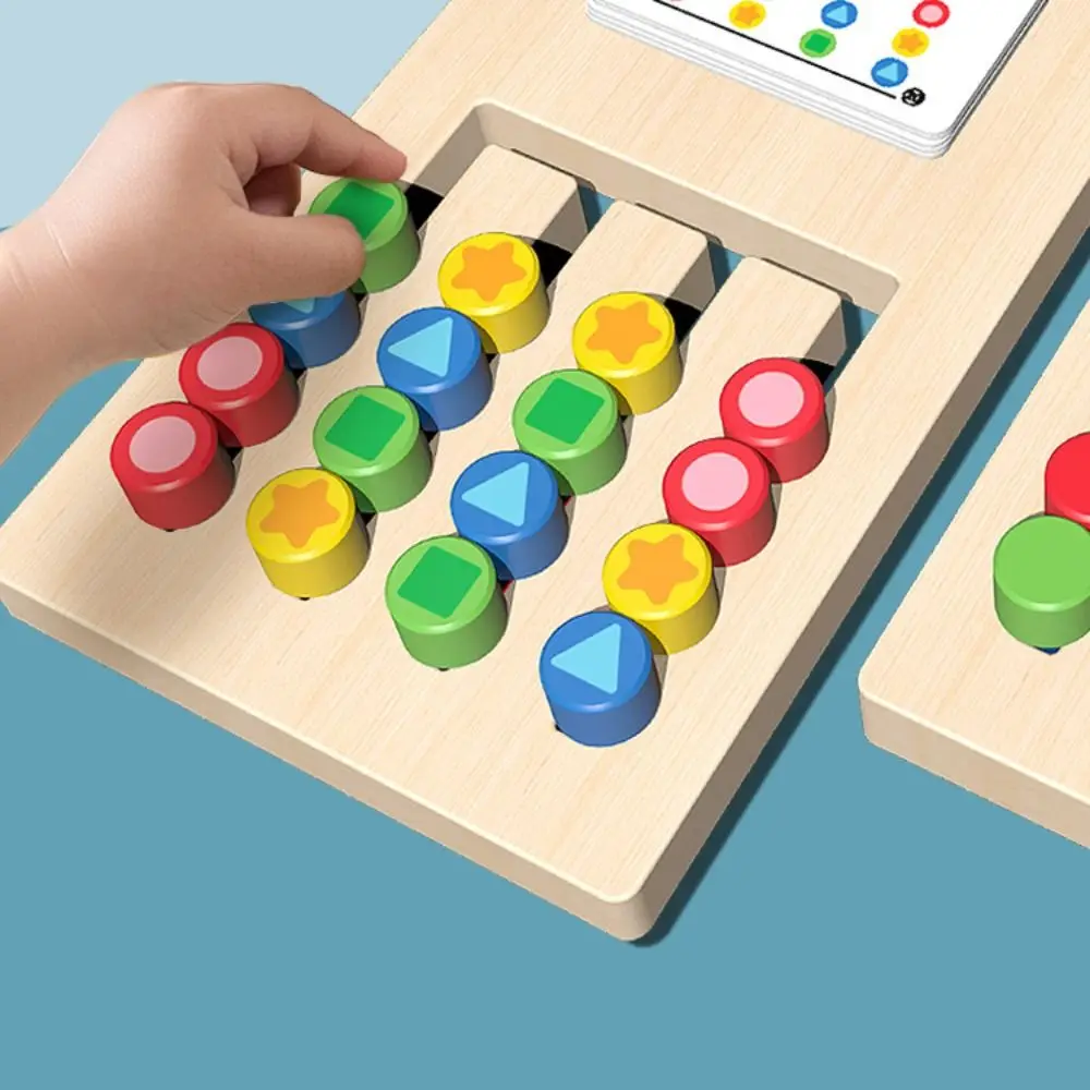 Jogo de correspondência de cores de 4 cores montessori pensamento de madeira desenvolver brinquedos treinamento iluminação habilidade motora fina