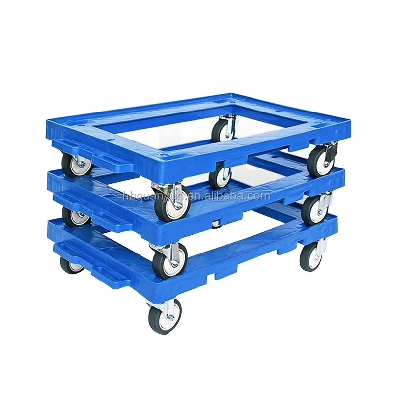 

Silent Four-Wheel Rolling Dolly with Wheels Steel and Metal Platform Trucks for Moving Storage Hand Trolley Tool Storage