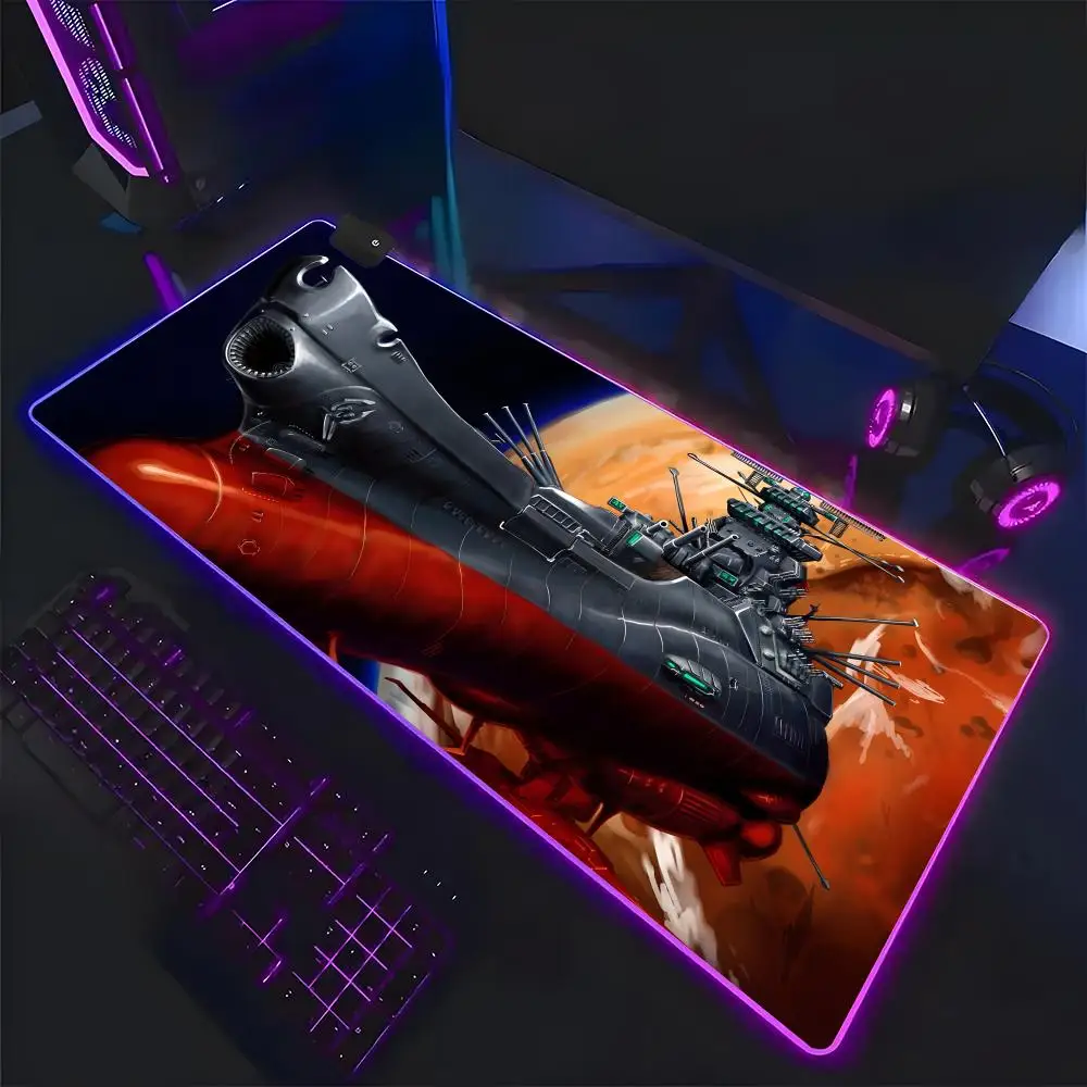 

Коврик для мыши с изображением аниме-персонажей Space B-Battleship Y-Yamato, большой игровой коврик с утолщенной кромкой, утолщенный коврик для компьютерной клавиатуры, настольный коврик