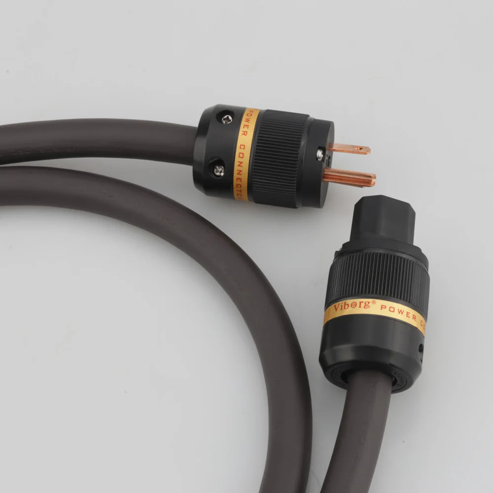 

Viborg VP1606 OFC RISR 6MM square US HIFI Power Cable With US Pure Copper Power Plug Audiophile