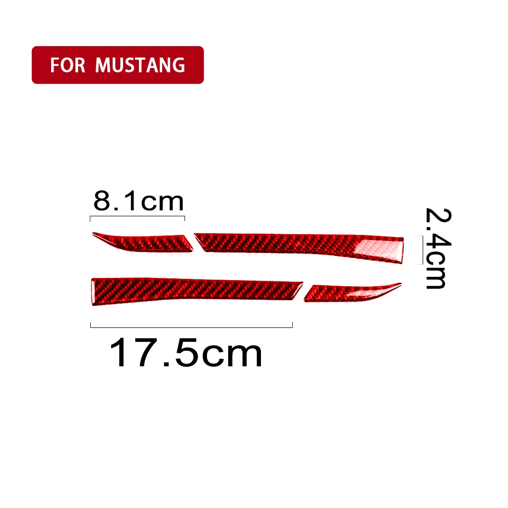 For Ford Mustang 2015-2019 Auto Carbon Fiber Rearview Mirror Anti-rub Strip Protector Anti-collision Sticker 자동차용품