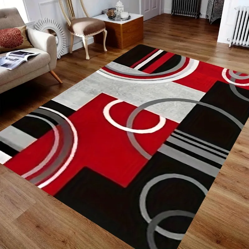 Alfombra Geométrica Nórdica para Sala de Estar, Decoración Moderna de Lujo, Alfombra Grande para Sofá, Alfombra para Baño, Alfombra para Cocina, Tapis