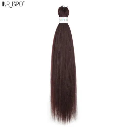 26Inch Easy Braids Hair Synthetic Colourful Pre Stretched Braiding Hair Extensions Jumbo Braids Ombre Yaki Long Straight Hair - Image 45